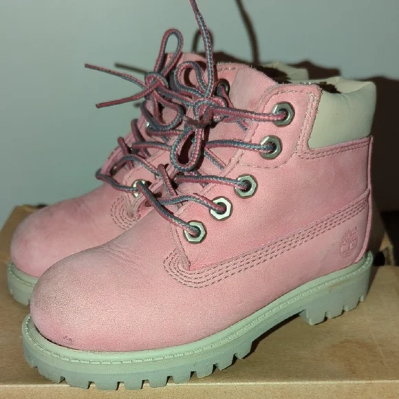 🩷 Timberland Kids Pink Boots | Toddler 8 - Picture 4 of 15